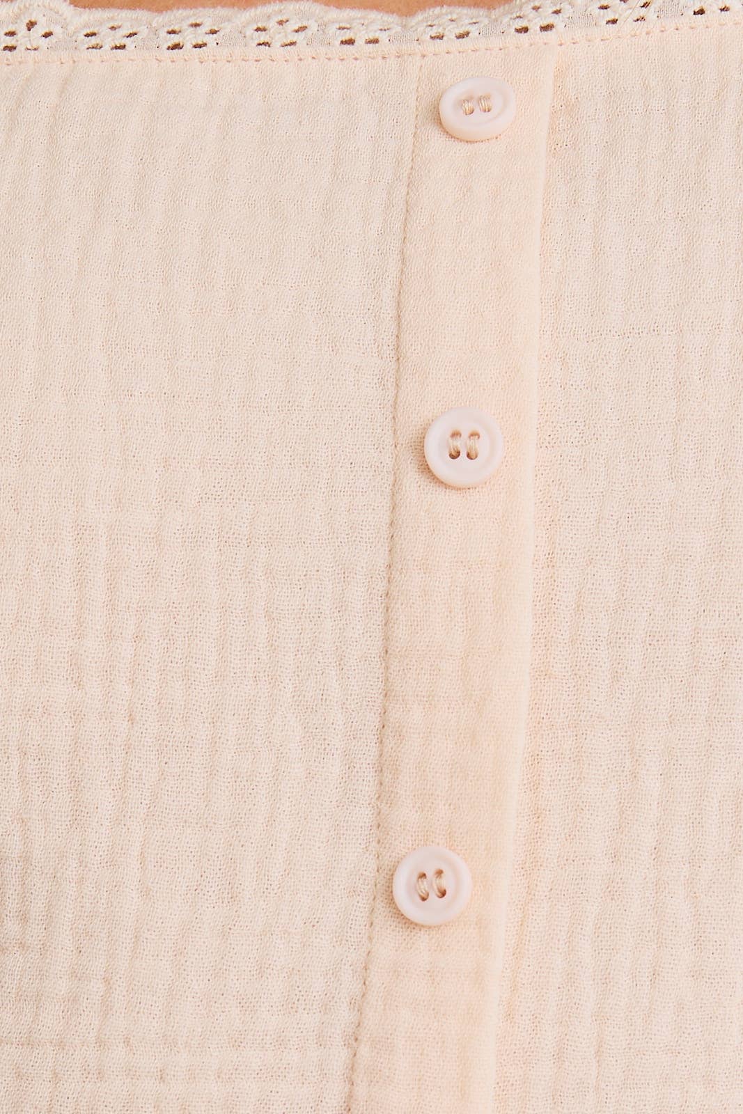 SLEEVELESS SQUARE NECK LACE TRIM DETAIL OPEN BACK TOP