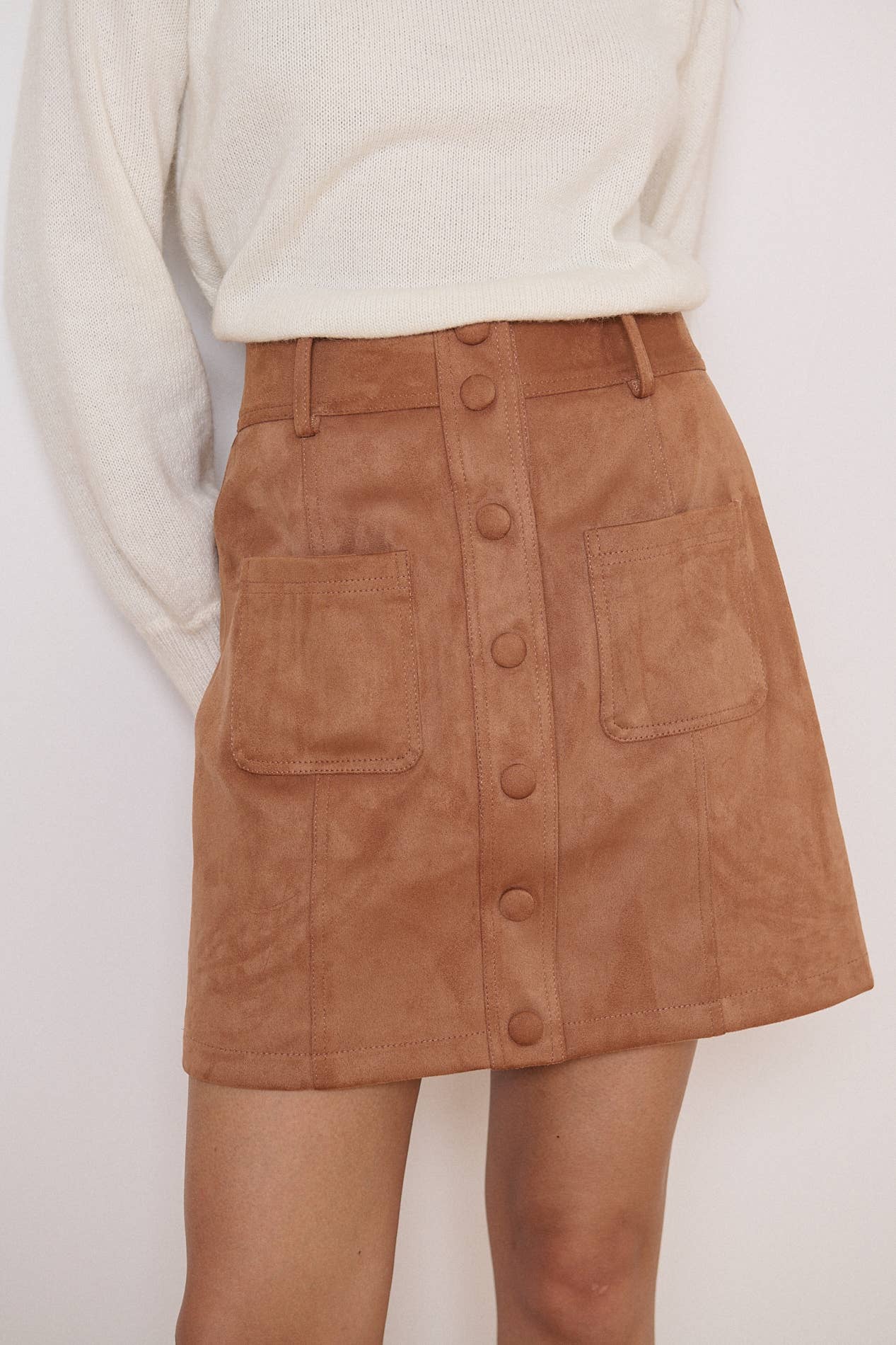 Short suede skirt - TOM