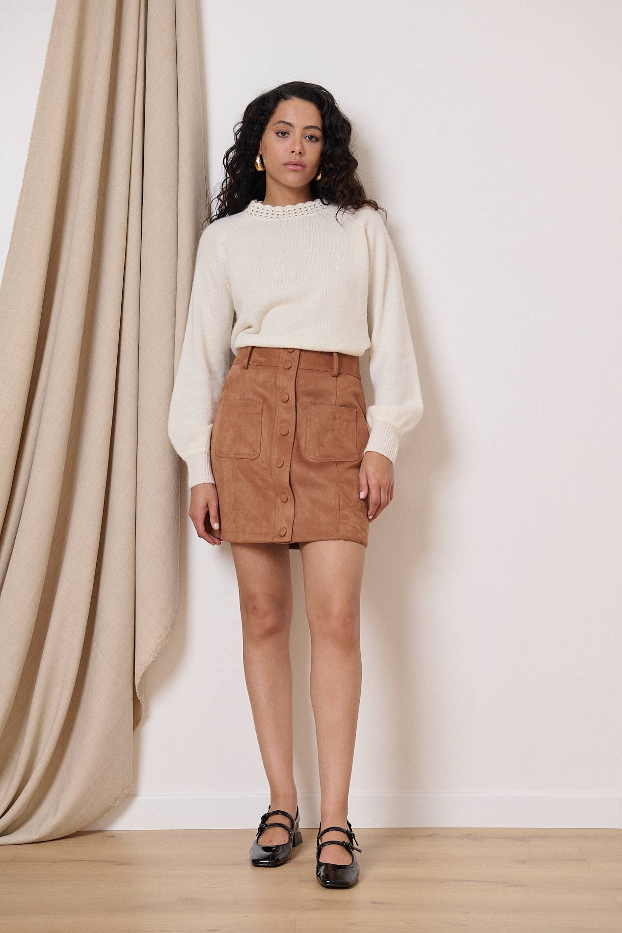 Short suede skirt - TOM