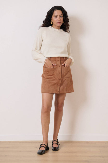 Short suede skirt - TOM
