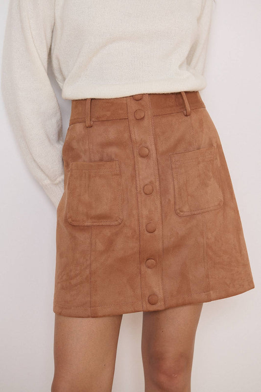 Short suede skirt - TOM